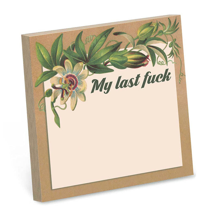 My Last Fuck - Funny Sarcastic Sticky Note Pad