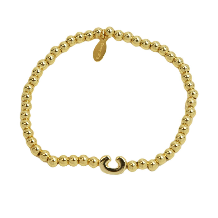 Initial Bubble Bracelet Gold Filled