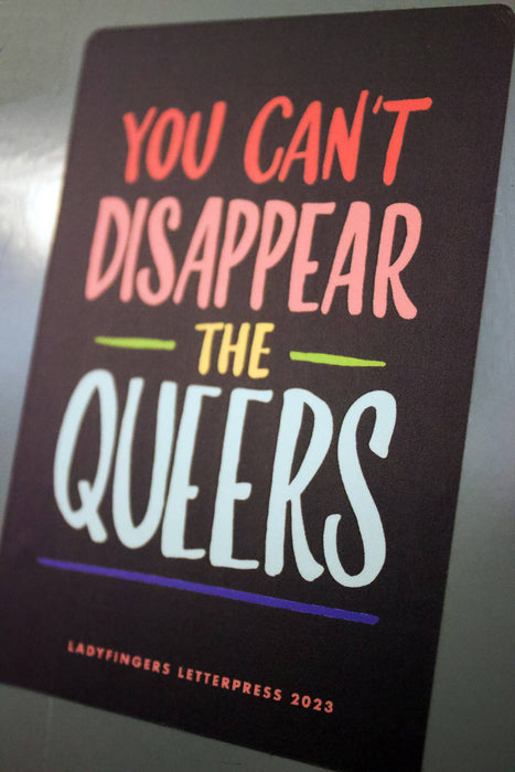 You Can't Disappear the Queers Sticker