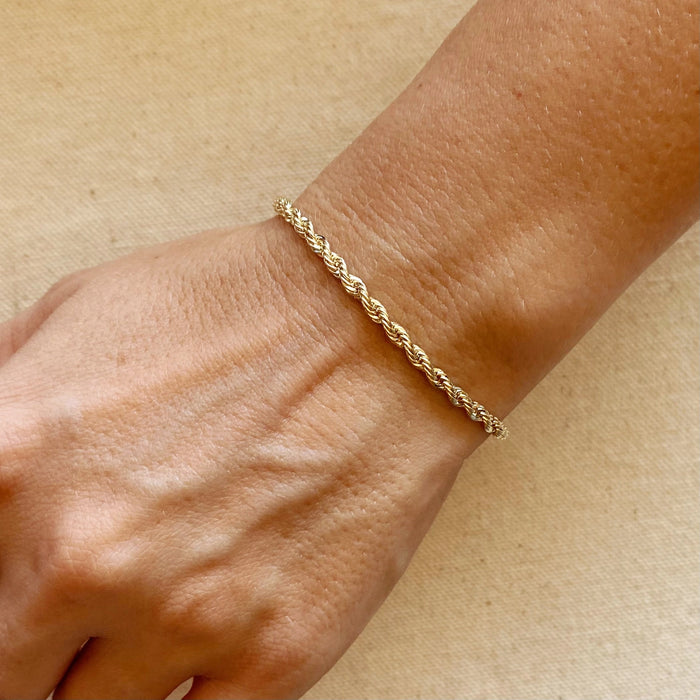 Gold Filled Rope Bracelet