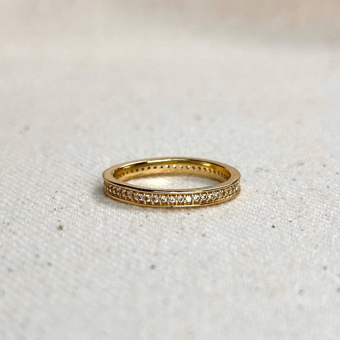 18k Gold Filled Eternity CZ Band Ring