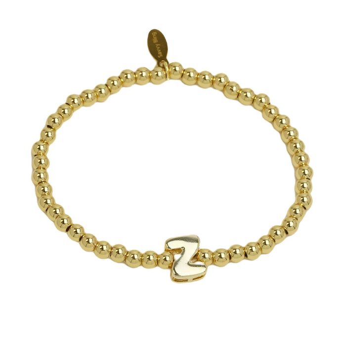 Initial Bubble Bracelet Gold Filled