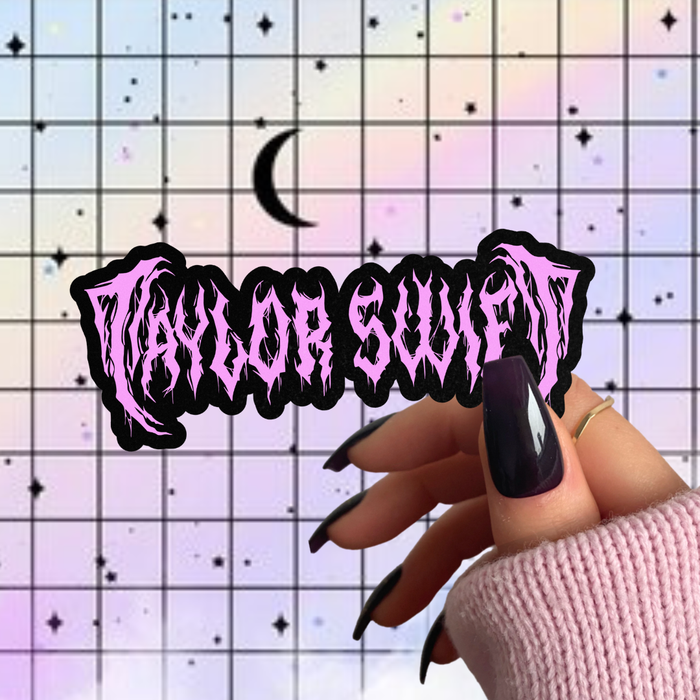 Taylor Swift Metal Sticker, Holographic