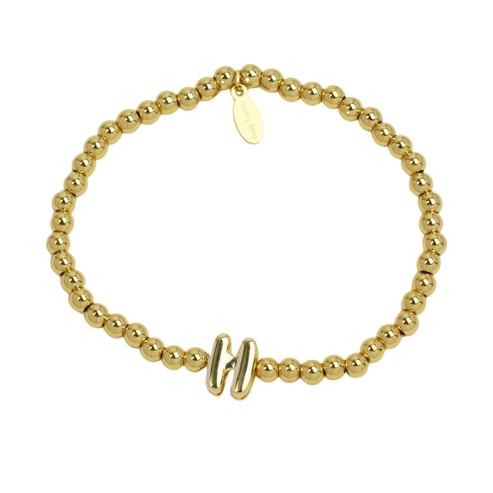 Initial Bubble Bracelet Gold Filled