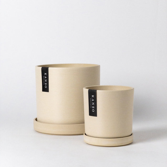 Signature Planter + Saucer - Earth Tones