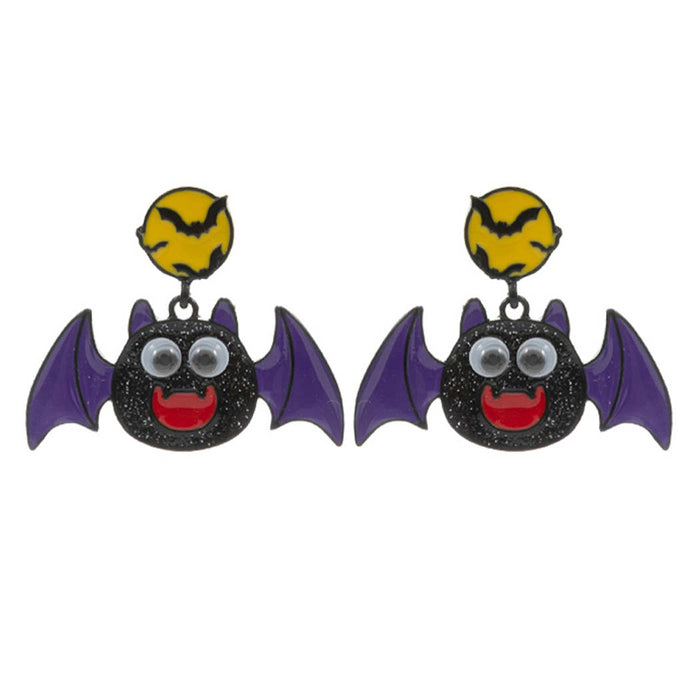 Cute Halloween Bat Figure Post Earrings