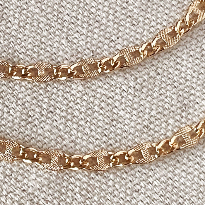 18k Gold Filled Detailed Chain