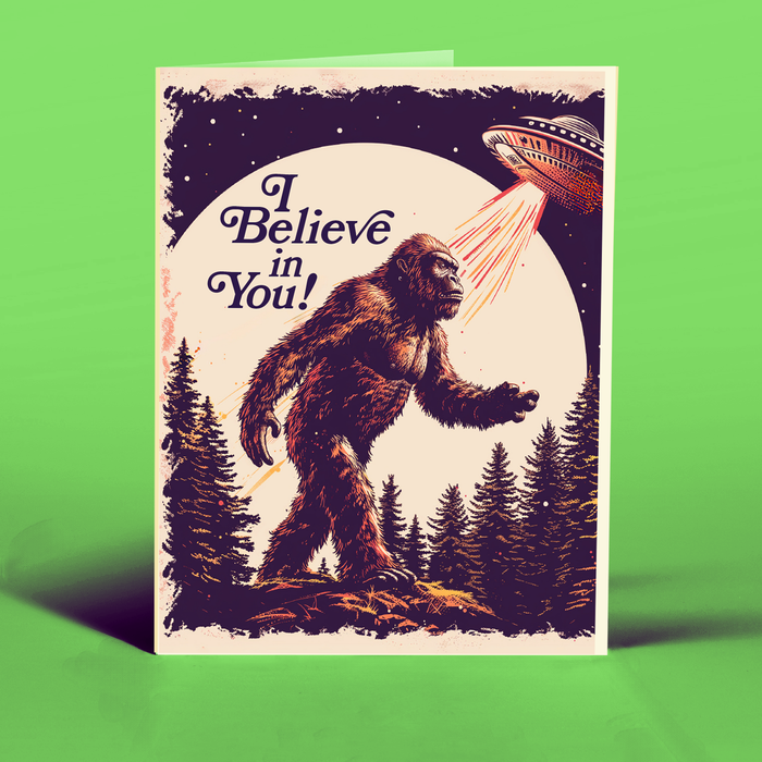 YETI BELIEVES! funny greeting card