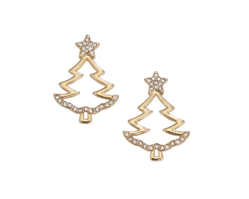 Christmas Tree Cutout Earrings