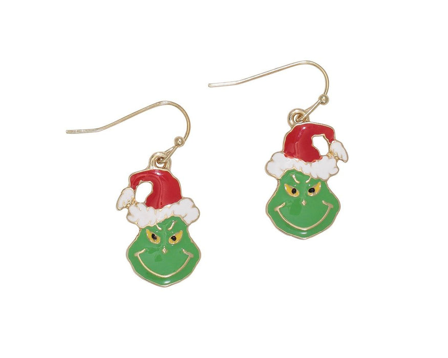 Enamel Grinch Earrings