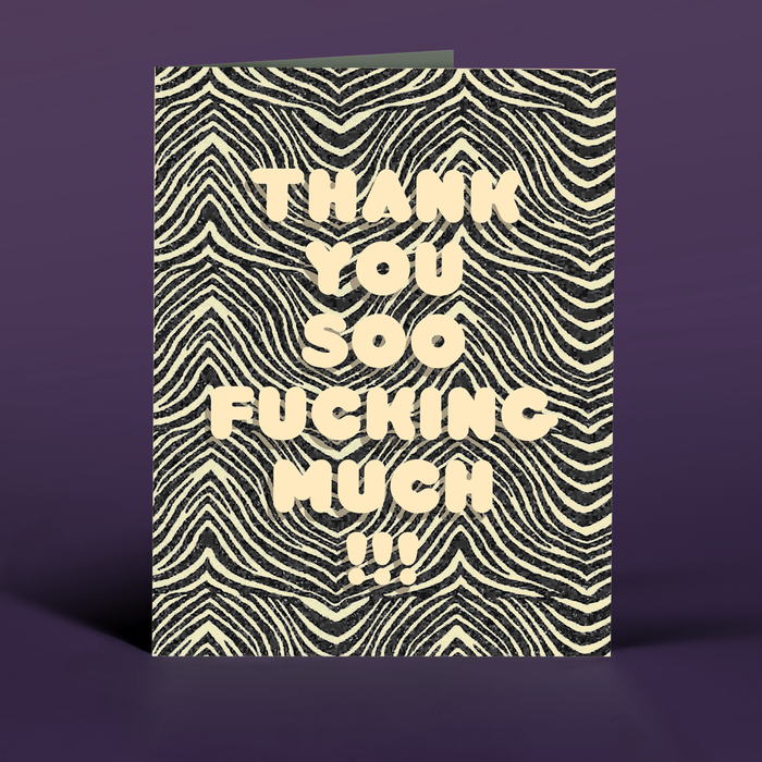 ZEBRA THANK YOU card