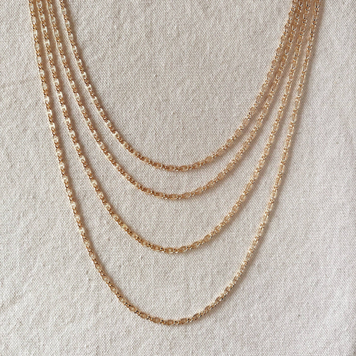 18k Gold Filled Detailed Chain