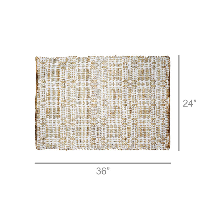 Casia Hemp + Cotton Rug - Grid