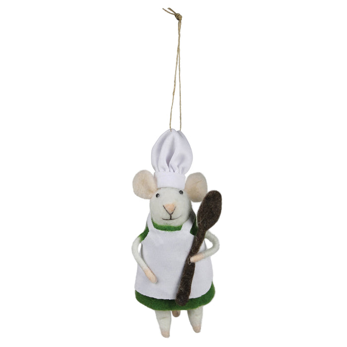 Felt Ornament - Mouse with Cooking Spoon