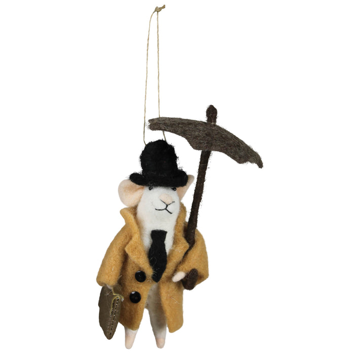 Felt Umbrella Mouse Ornament