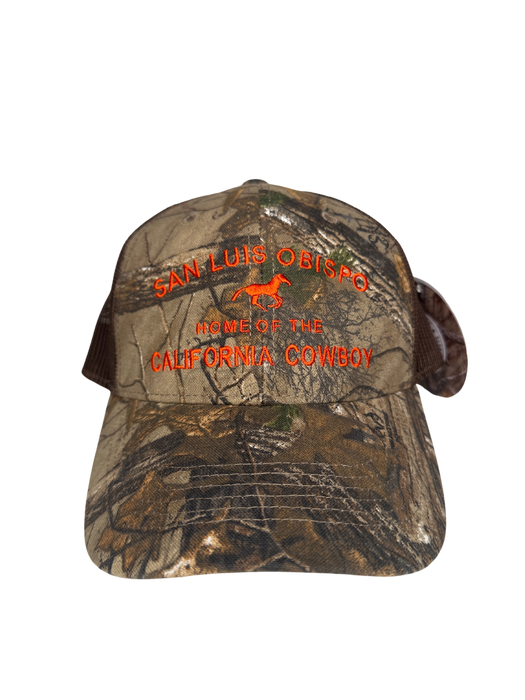 San Luis Obispo California Cowboy Camo Trucker Hat