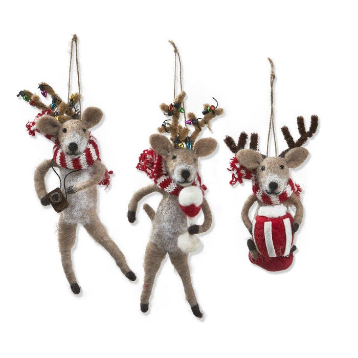 Felt Reindeer Ornament