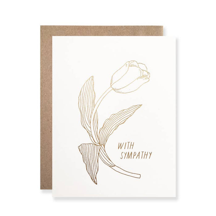 Gold Foil With Sympathy Tulip