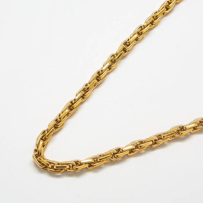 Gold Weave Chain Necklace - Tarnish and Water Resistant - Back to School, Fall Jewelry