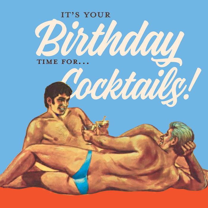 GAY COCKTAILS birthday card