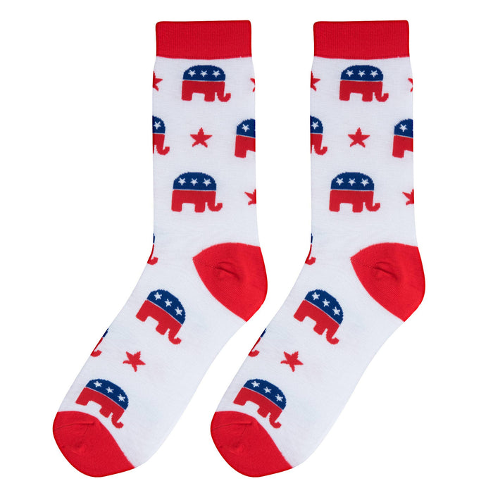 Crazy Socks - Mens Crew - Republican