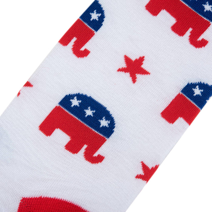 Crazy Socks - Mens Crew - Republican