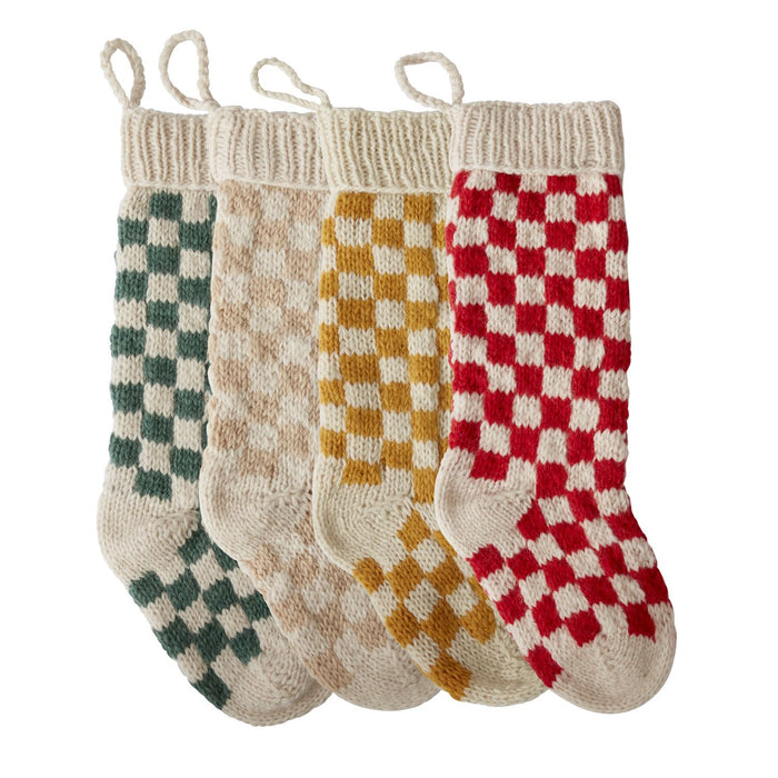 Damier Checkered Knit Stocking