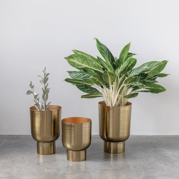 Shiny Metal Planter