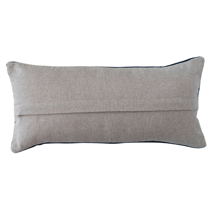 Velvet Embroidered Lumbar Bug Pillow