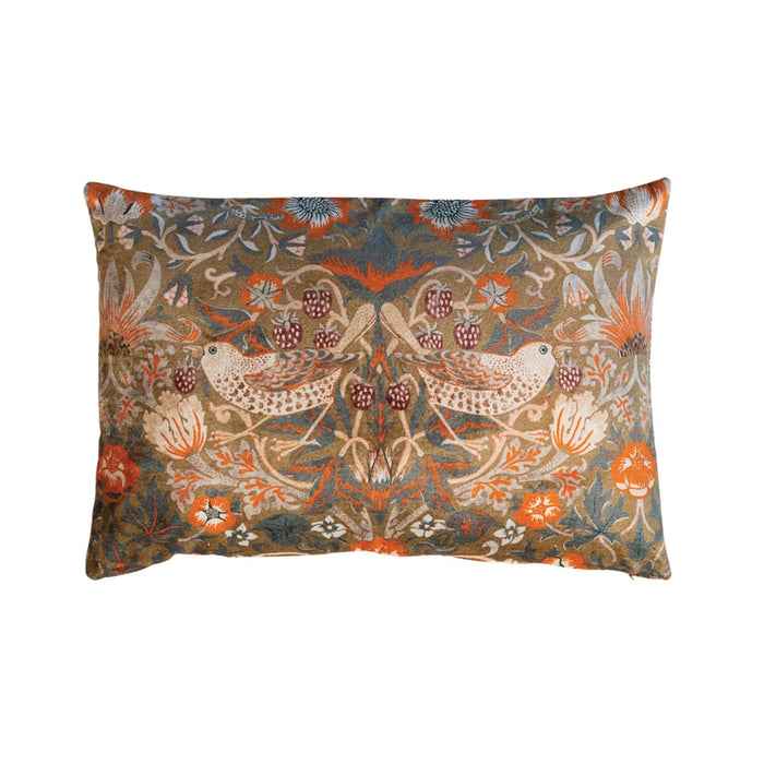 Velvet Bird Lumbar Pillow