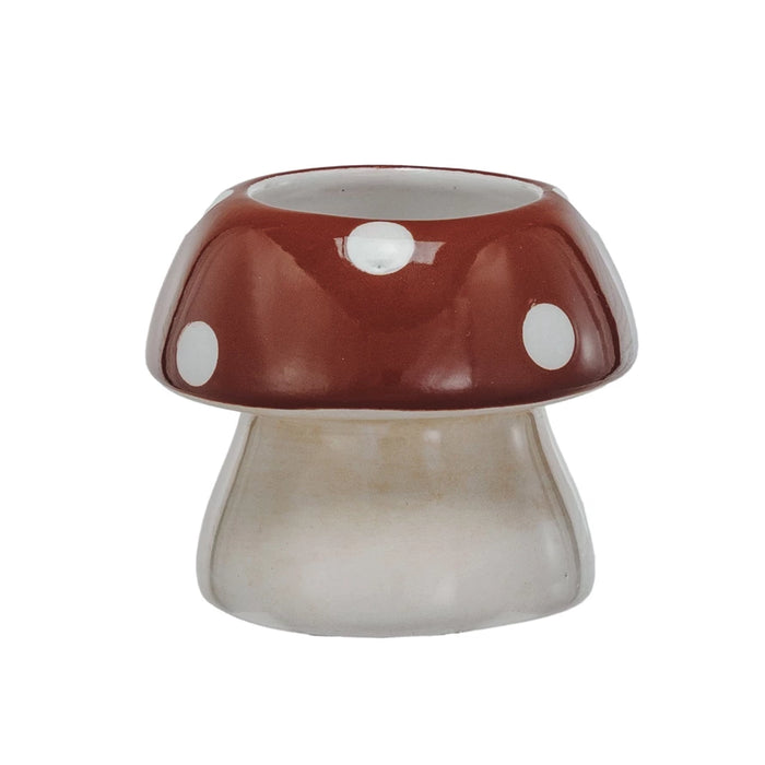 Hand-Painted Mushroom Toothpick Holder