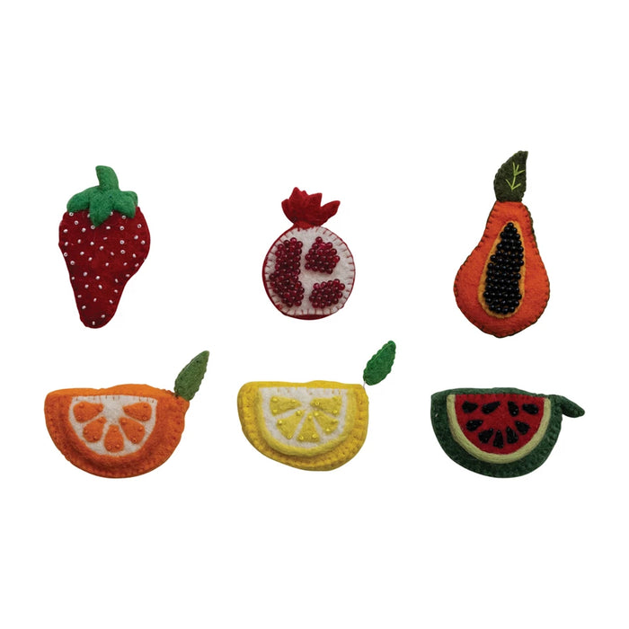 Fruit Embroidered Felt Tape Measure