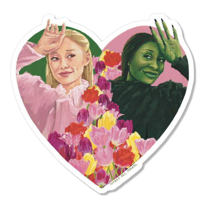 Wicked Elphaba and Glinda Sticker (Glitter)