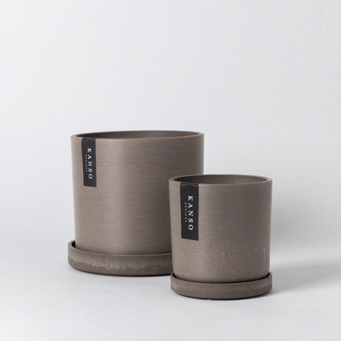 Signature Planter + Saucer - Earth Tones