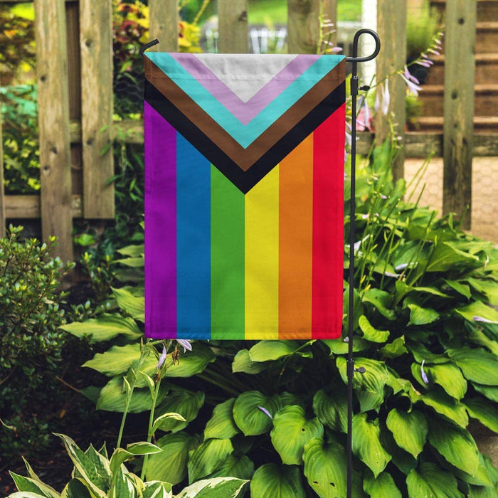 Progress Pride Garden Flag