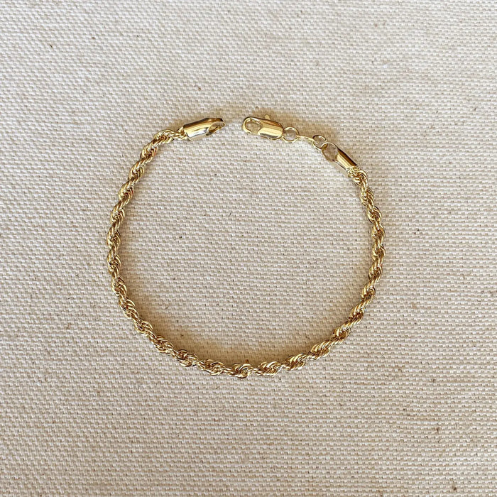 Gold Filled Rope Bracelet