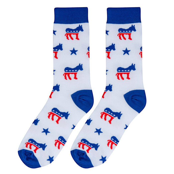 Crazy Socks - Mens Crew - Democrat