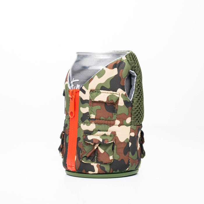 The Adventurer - Insulated 12 oz Can Cooler - Woodsy Camo