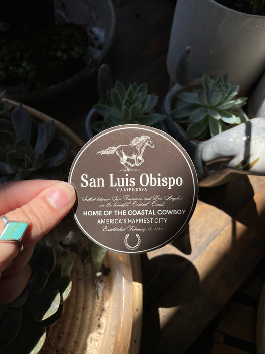 San Luis Obispo Coastal Cowboy Sticker