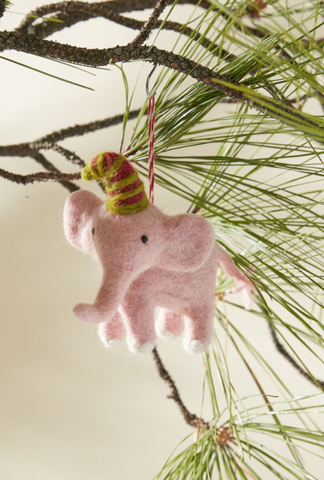 Pink Elephant Ornament