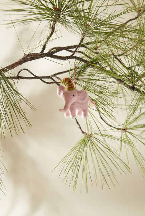 Pink Elephant Ornament