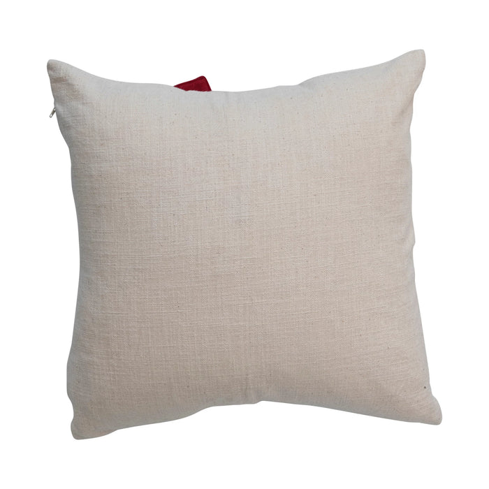 Hand-Woven Cotton Slub Bow Pillow