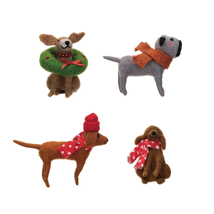 Wool Felt Winter Wonder Land Dogs