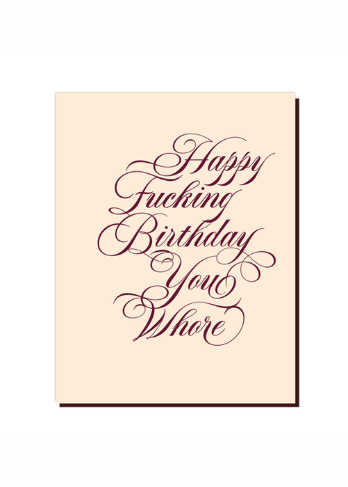 Whore Bday Card