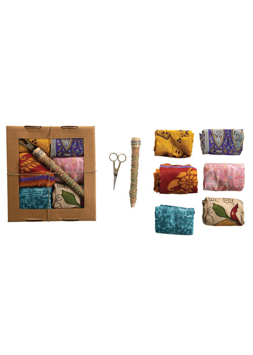 Found Sari Fabric Craft Kit